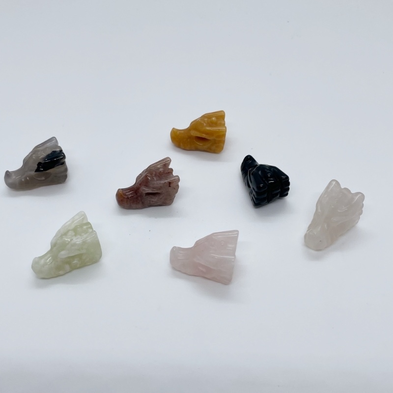 1 Inch Engraved Crystal Jade Dragon Head 1 Inch Engraved Crystal Jade Dragon Head