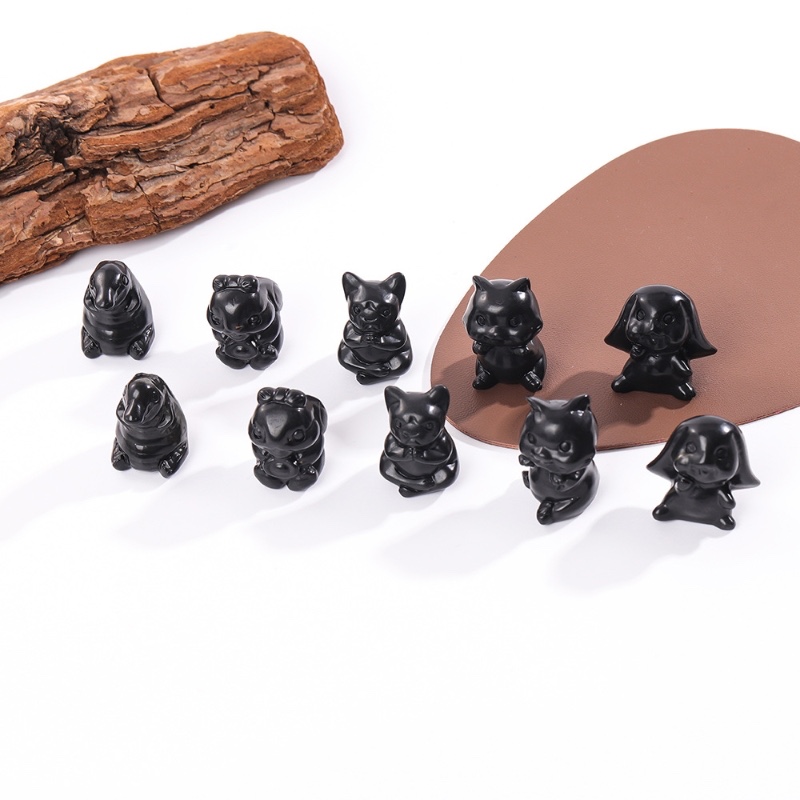 30mm Carving Natural Black Shungite 30mm Carving Natural Black Shungite