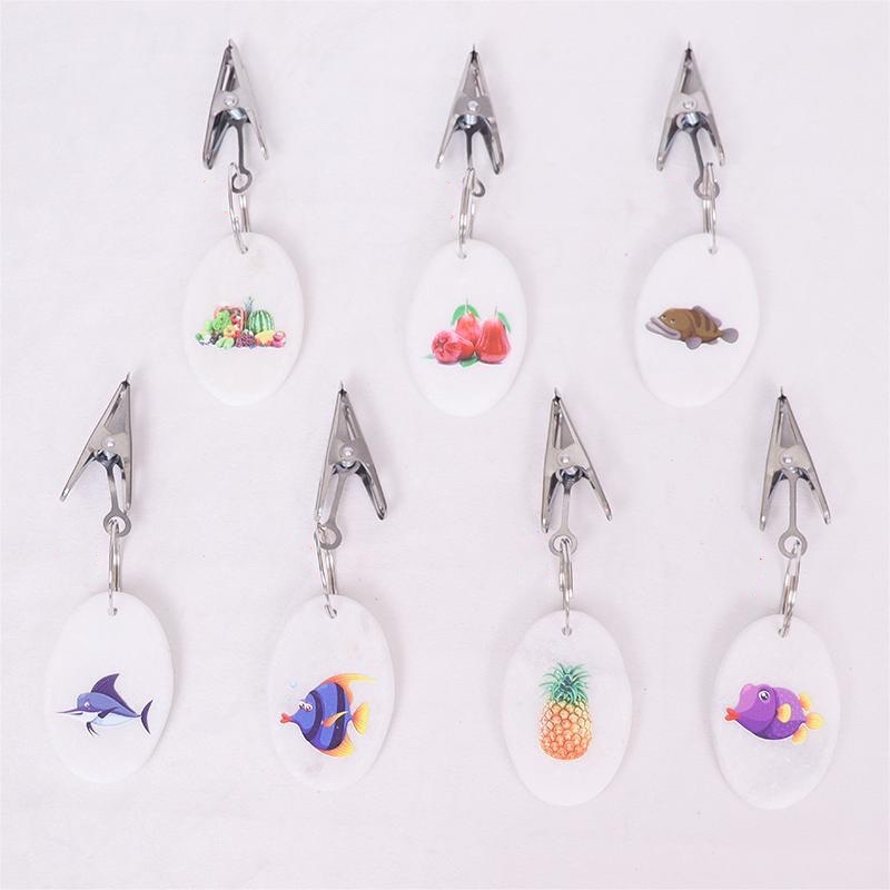 4pcs White Oval Marble Stone Tablecloth Hangers 4pcs White Oval Marble Stone Tablecloth Hangers