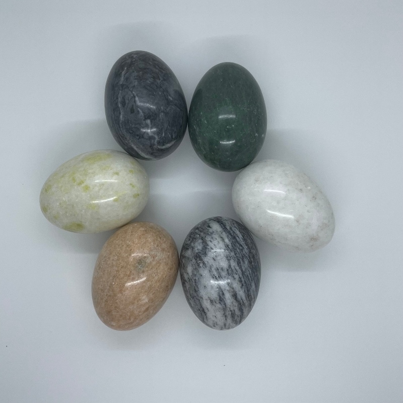 Polished Natural Marble Eggs Art Deco Polished Natural Marble Eggs Art Deco