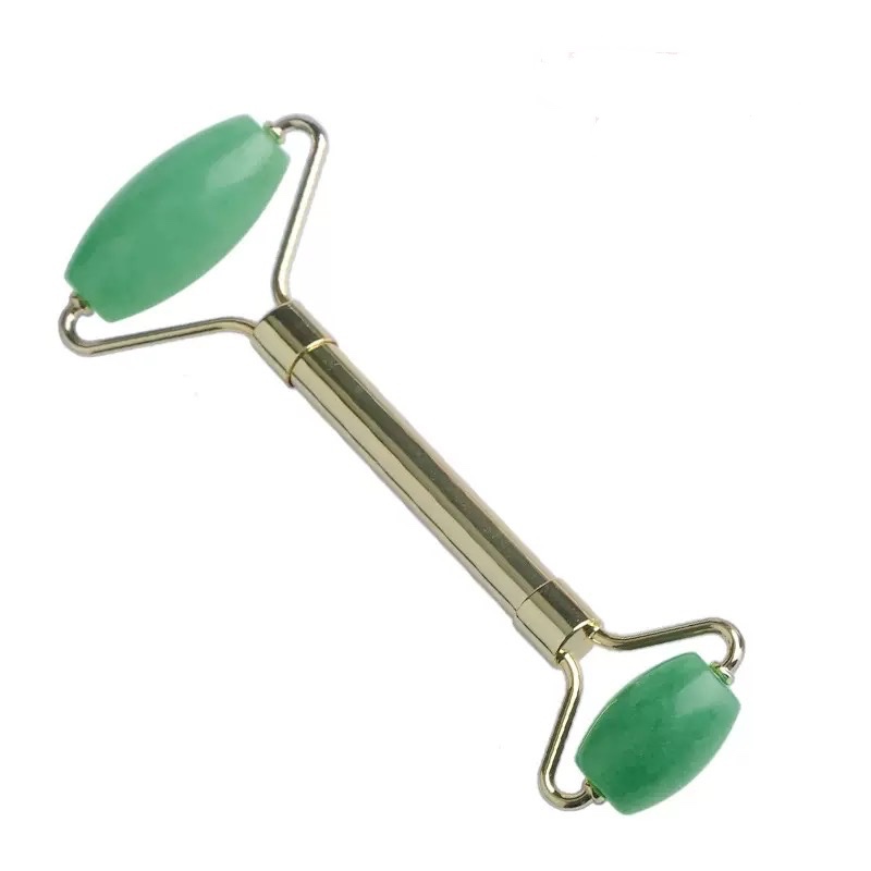 Carved Gemstone Metal Roller Massage Tool Carved Gemstone Metal Roller Massage Tool