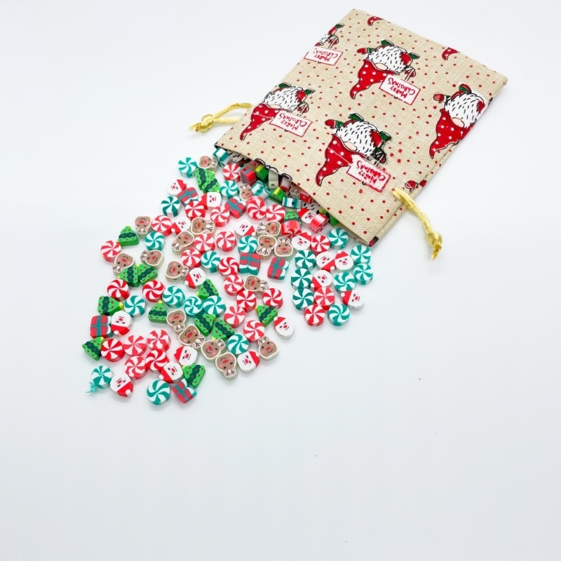 Christmas Polymer Clay Bead Christmas Tree Candy shape Beads Christmas Polymer Clay Bead Christmas Tree Candy shape Beads