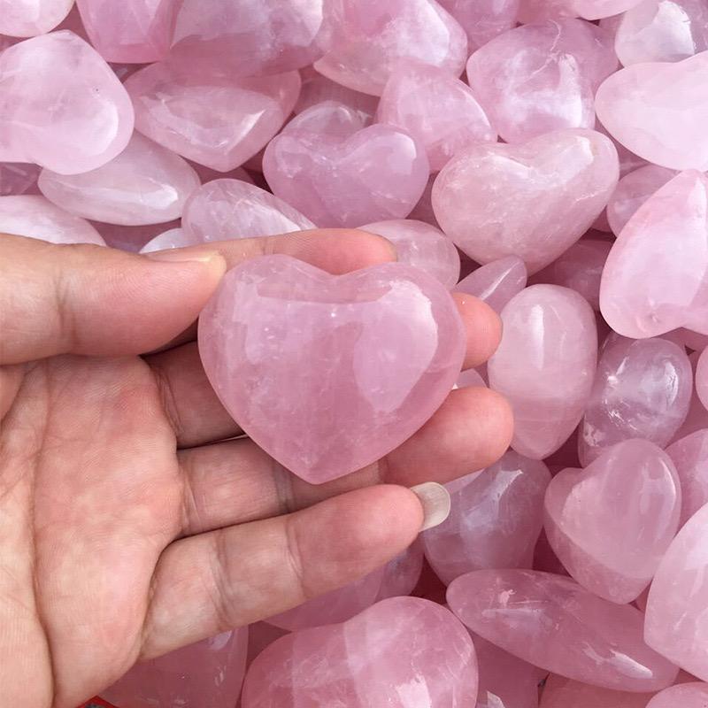 Rose Quartz Love Hearts 