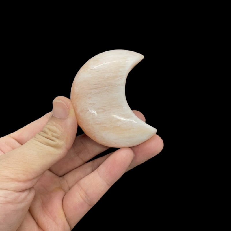 Hand Carved Selenite Moon Hand Carved Selenite Moon