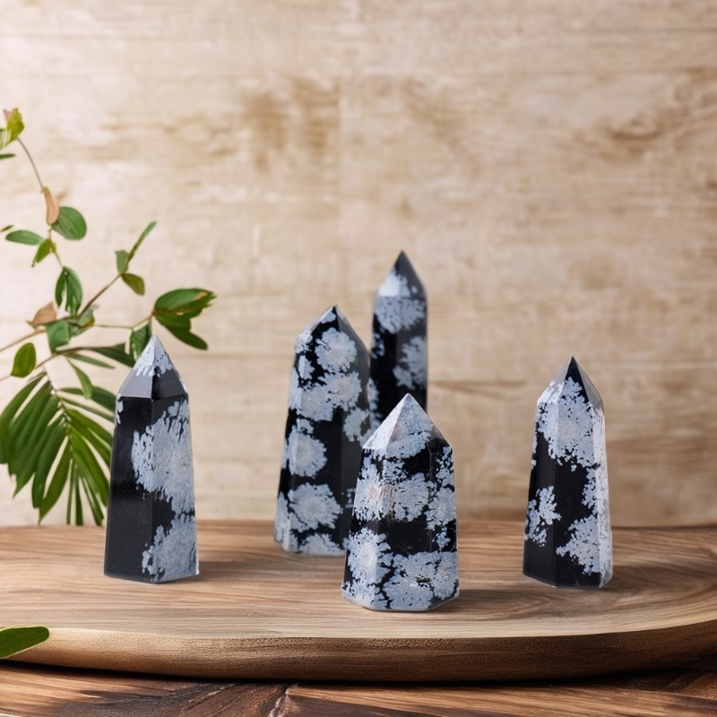 Hand Made Snowflake Gemstone Tower Hand Made Snowflake Gemstone Tower