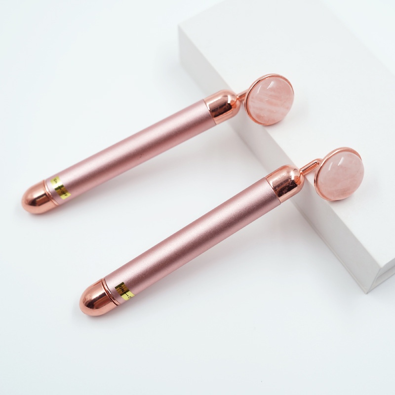 Rose Quartz Mini Anti Aging Beauty Facial Massage Electric Jade Roller Rose Quartz Mini Anti Aging Beauty Facial Massage Electric Jade Roller