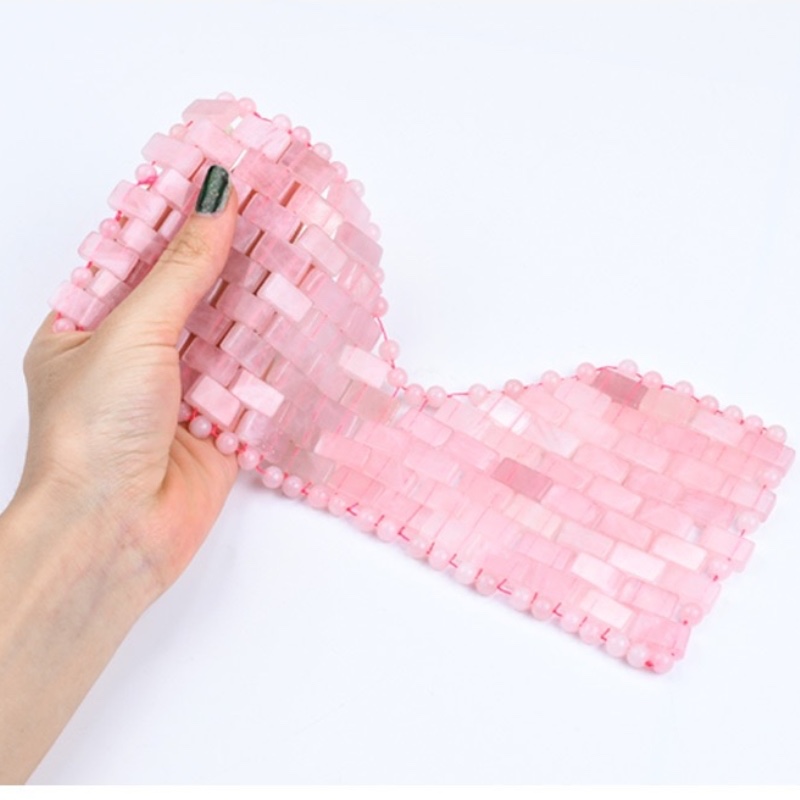 Jade Eye Mask Cooling Anti-Aging Facial Massager Pink Gemstone Eye Patch For Sleep Relation Jade Eye Mask Cooling Anti-Aging Facial Massager Pink Gemstone Eye Patch For Sleep Relation