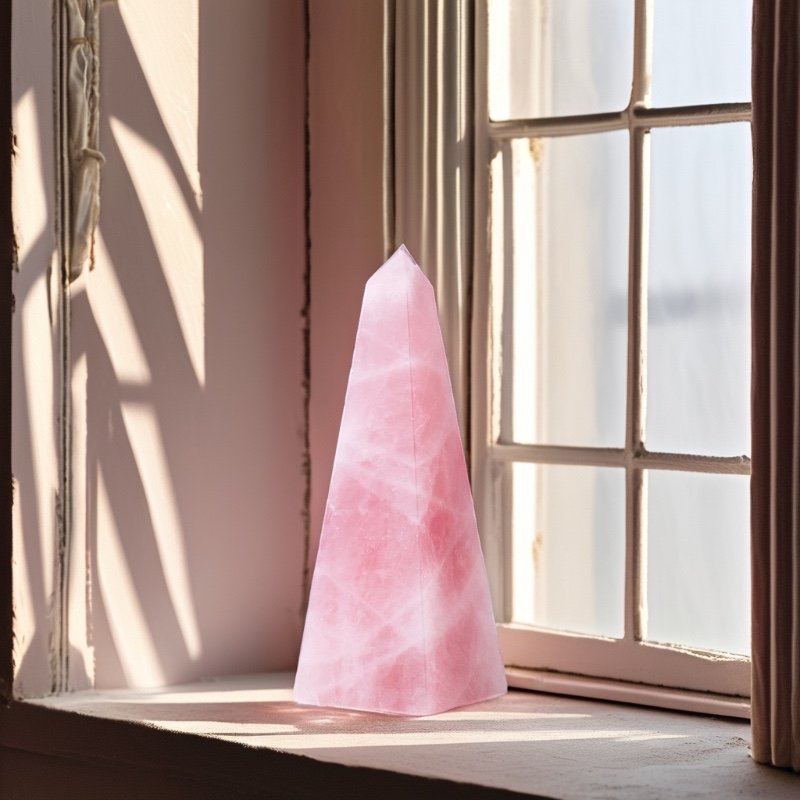 Natural Crystal 4 faceted Points Wand Natural Crystal 4 faceted Points Wand