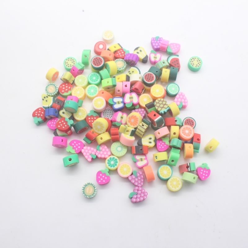 Polymer Clay Fruit Beads Flat Polymer Clay Fruit Beads Flat