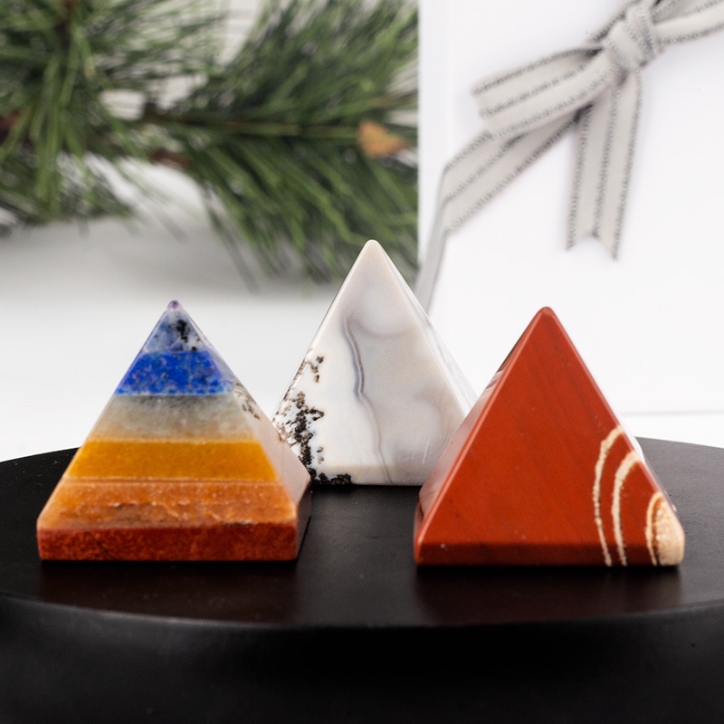 Pyramid Chakra Crystal Small Tower Pyramid Chakra Crystal Small Tower