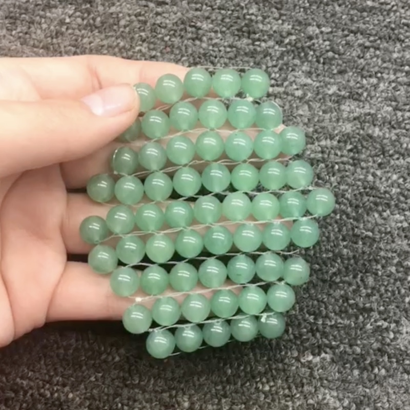 2PK Rose Quartz Green Aventurine Woven Bead Eye Patches 2PK Rose Quartz Green Aventurine Woven Bead Eye Patches