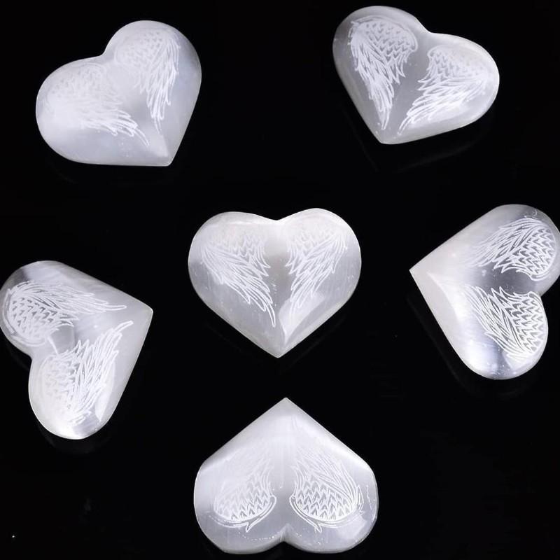 Selenite Craft Heart