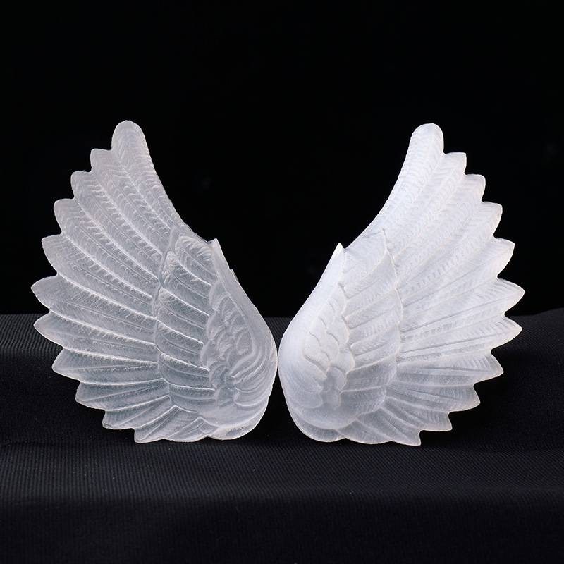 Set of 2 Selenite Big Angle Wing Set of 2 Selenite Big Angle Wing